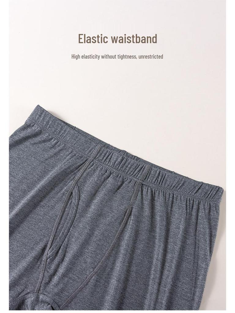 Men's Thin Style Warm Autumn Underwear Set: Top and Pants
