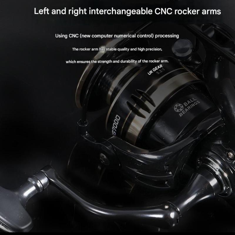 Mavllos MG Naviják s rotujícím rotorem Rychlost 5.2:1 Hladký Dlouhý Nához Heavy Duty pro Velké Ryby CNC Kovové Tělo Dvojitá Ložiska Rybářský Naviják