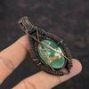 Cuprite Chrysocolla Pendant Gemstone Pendant Copper Wire Wrapped Pendant Copper Jewelry Handmade Pendant Rainbow Moonstone Pendant For Gift