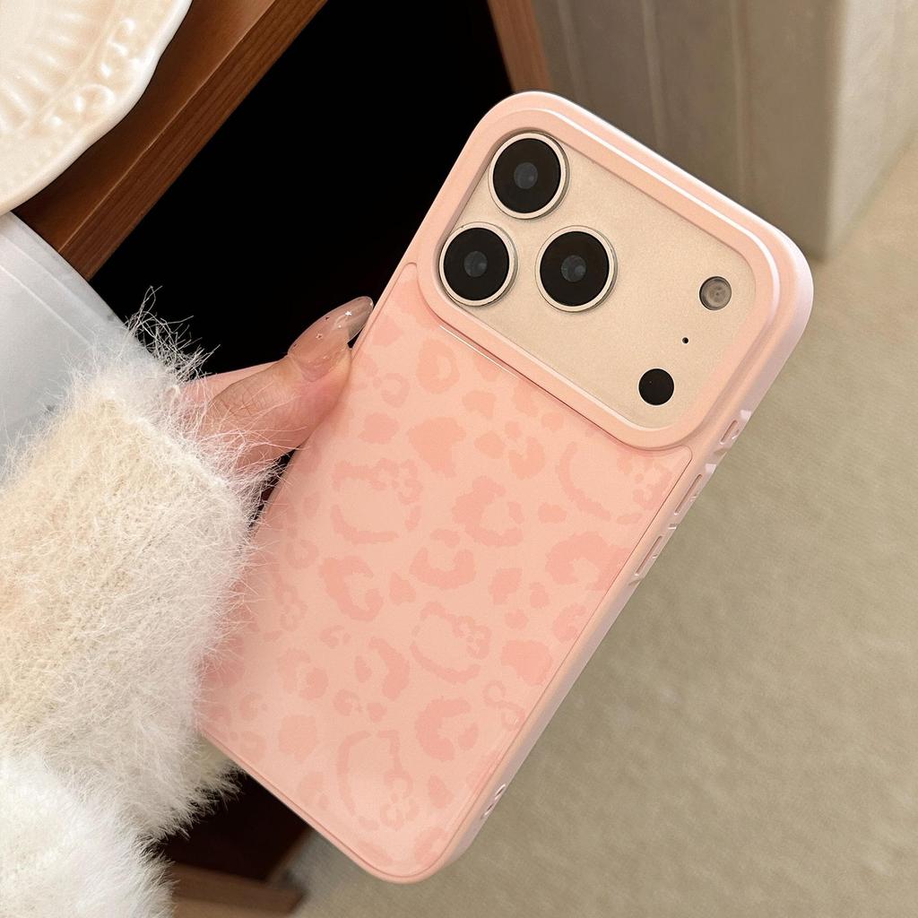 Pink Leopard Print Phone Case for iPhone 15, iPhone 16, iPhone 17 Pro Max