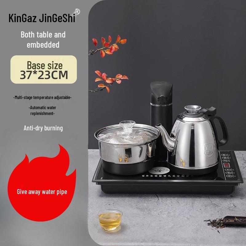 Jinge Shi Stainless Steel Automatic Water Kettle with Electromagnetic Tea Stove and Smart Tea Brewing Table