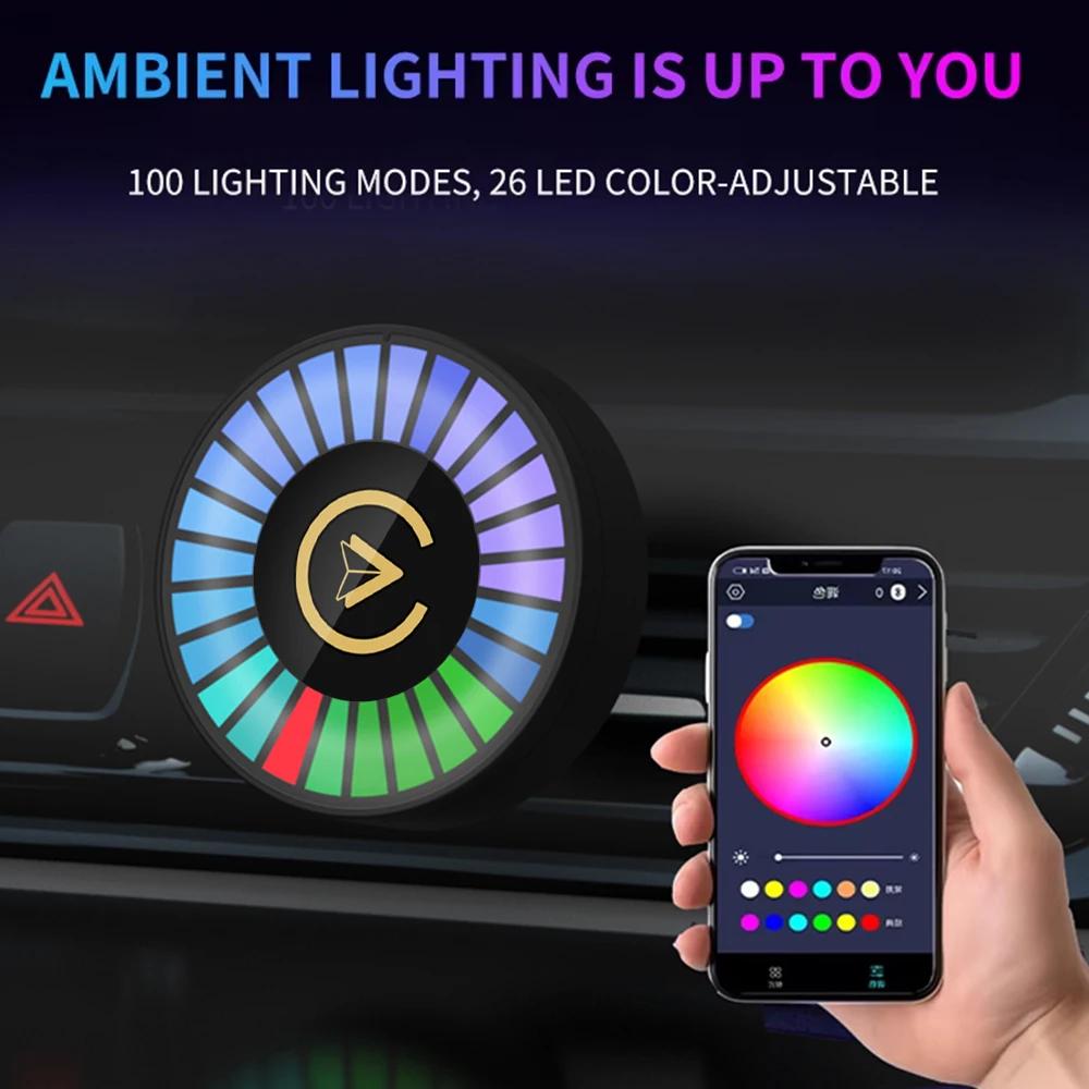 3-in-1 Wireless Carplay Android Auto Adapter Plug and Play Car Aromatherapy with Ambient Lamp Rechargeable for Car Air Outlet