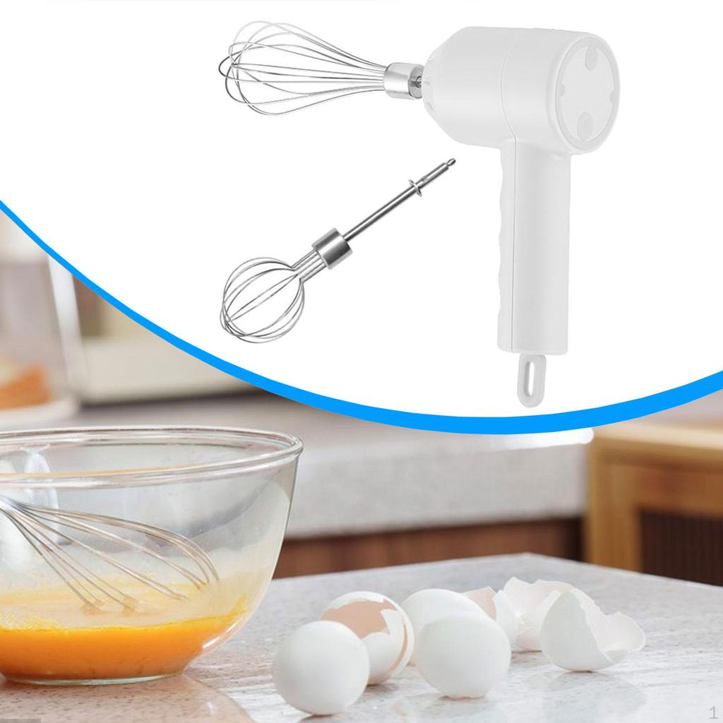 Hand Mixer Rechargable Kitchen Gadgets Cordless for Beating Whisking Light Green