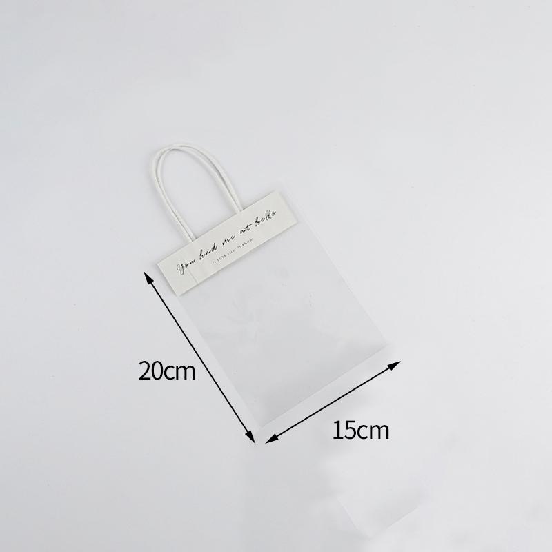 5/10pcs Flower Wrapping Bags Transparent Flower Packaging Gift Packing Bags with Handle Wedding Birthday Candy Flowers Box Decor
