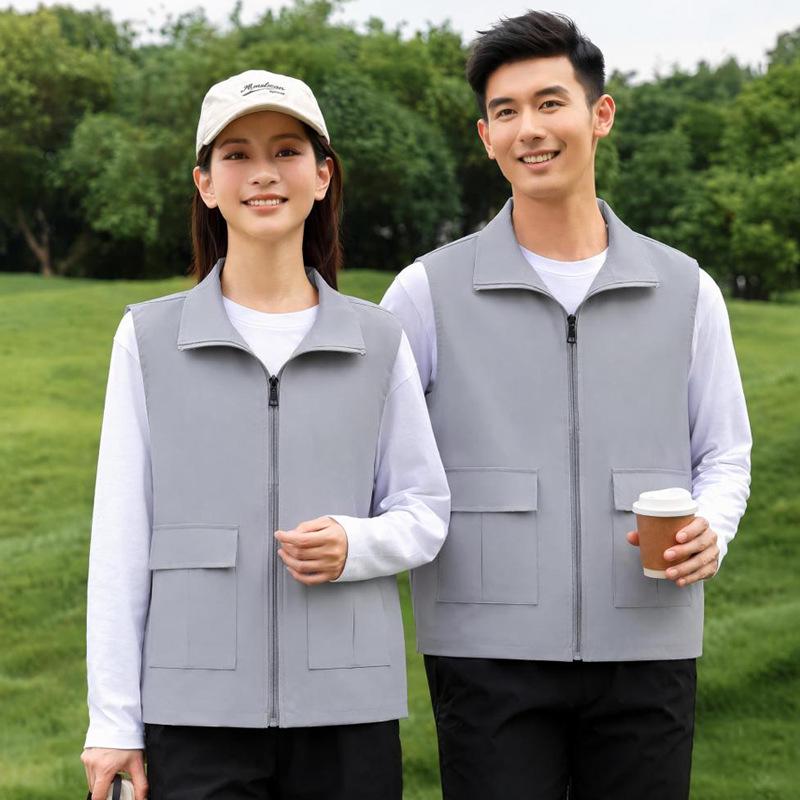 Premium Double-Layer Promotional Vest with Custom Logo for Supermarket Staff