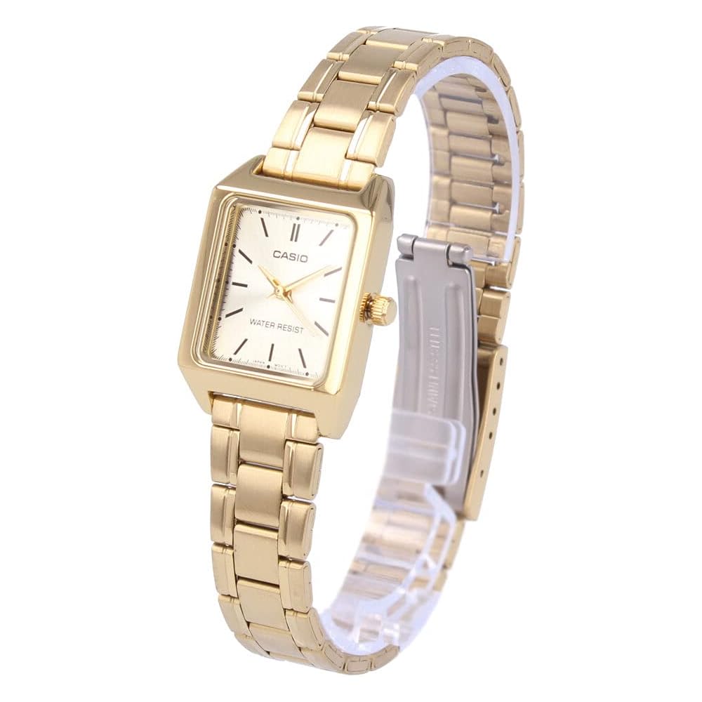 

Casio Standard Analog Women s Square Metal Watch Gold LTP-V007G-9E