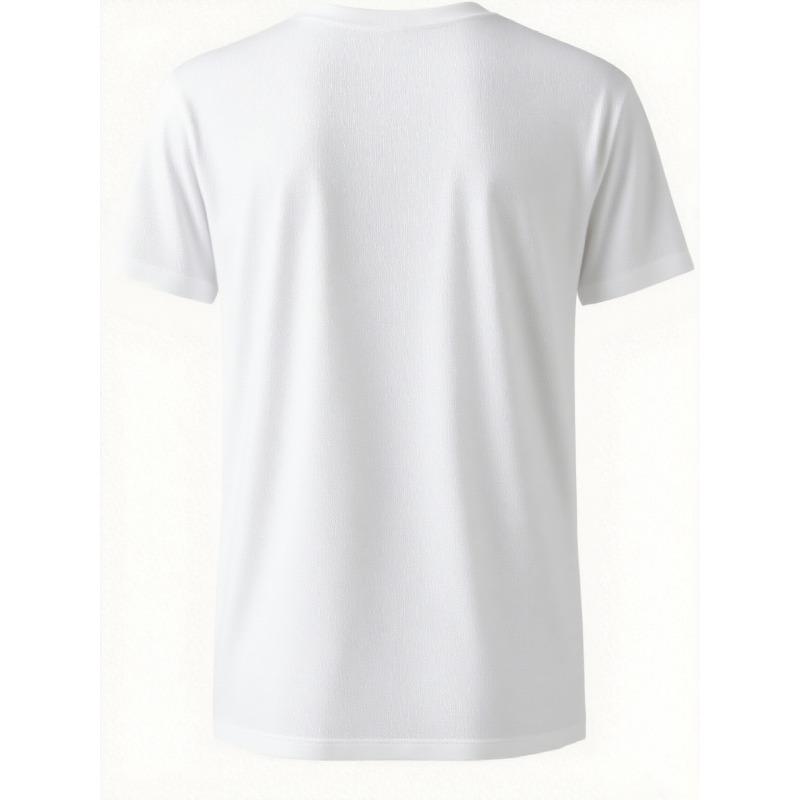 European Sizes Men'S Round Neck T-Shirt Letter Print - Street Style T-Shirt, Casual Formal Shirt, Durable Everyday Essential Men'S Street 2D T-Shirt