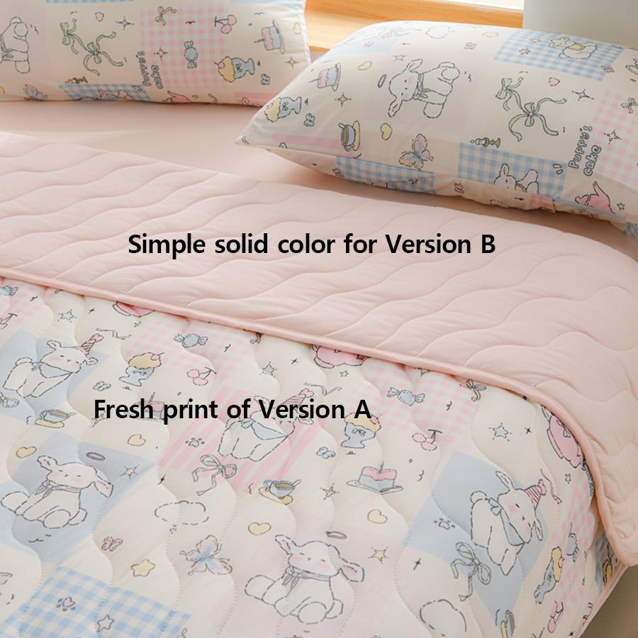 Summer Quilted Quilt, New Floral Single And Double Person Soft, Skin-Friendly, Breathable And Comfortable Air Conditioning Quilt