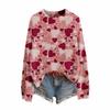 Valentine's Day Heart Long Sleeve Pullover Sweater - European & American Autumn/Winter 2026 Collection