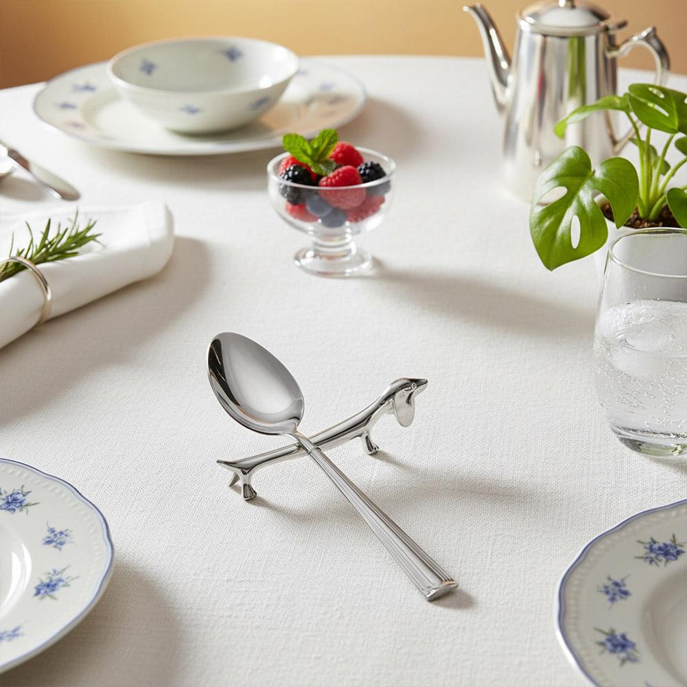 Cute Animal Chopstick Rest Metal Dog Chopstick Holder Creative Deer Japanese Style Tableware Chopstick Stand Utensil Rest Decor