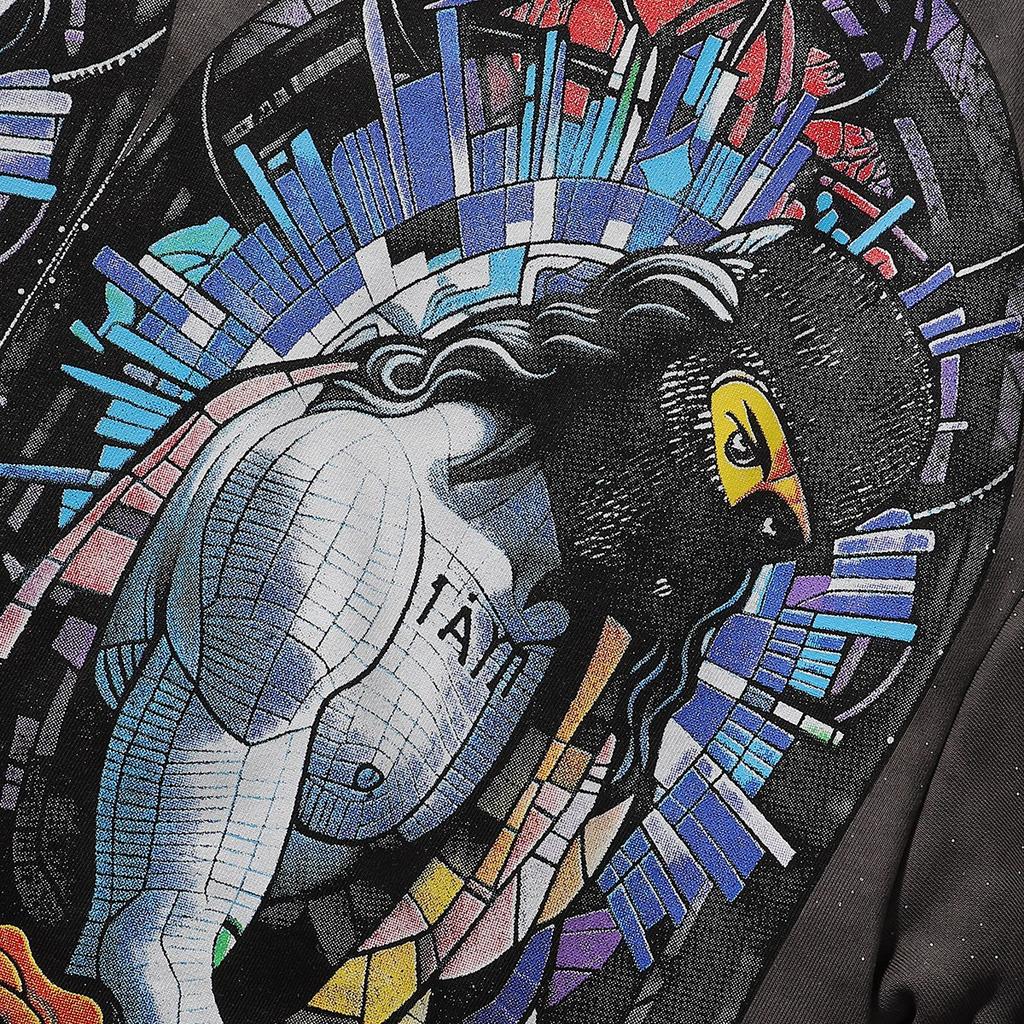 T-shirt Oversize Estiva da Uomo 2026, Stampa Gemella Bandito Gesù Gotica Street Manica Corta con Strass Lettera Santa