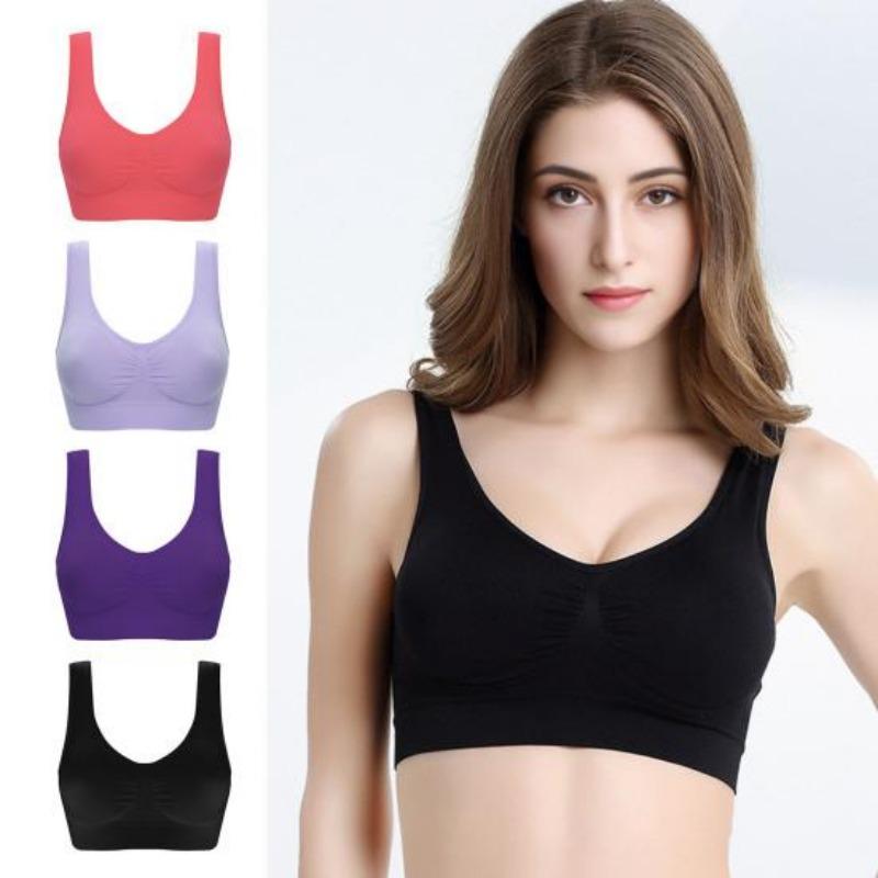 Sports Bra Large Size Seamless Adjustment Underwear Brassiere Tops