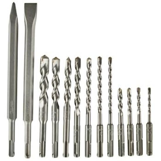 Makita Marteau perforateur SDS Plus, lot de 13 burins avec étui souple, foret à béton D-53659 [Article]
