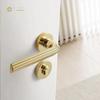 For Zinc Alloy Modern Gold Lightweight Minimalist Interior/Exterior Door Handle & Lock Customizable Finish 5+ Year Warranty