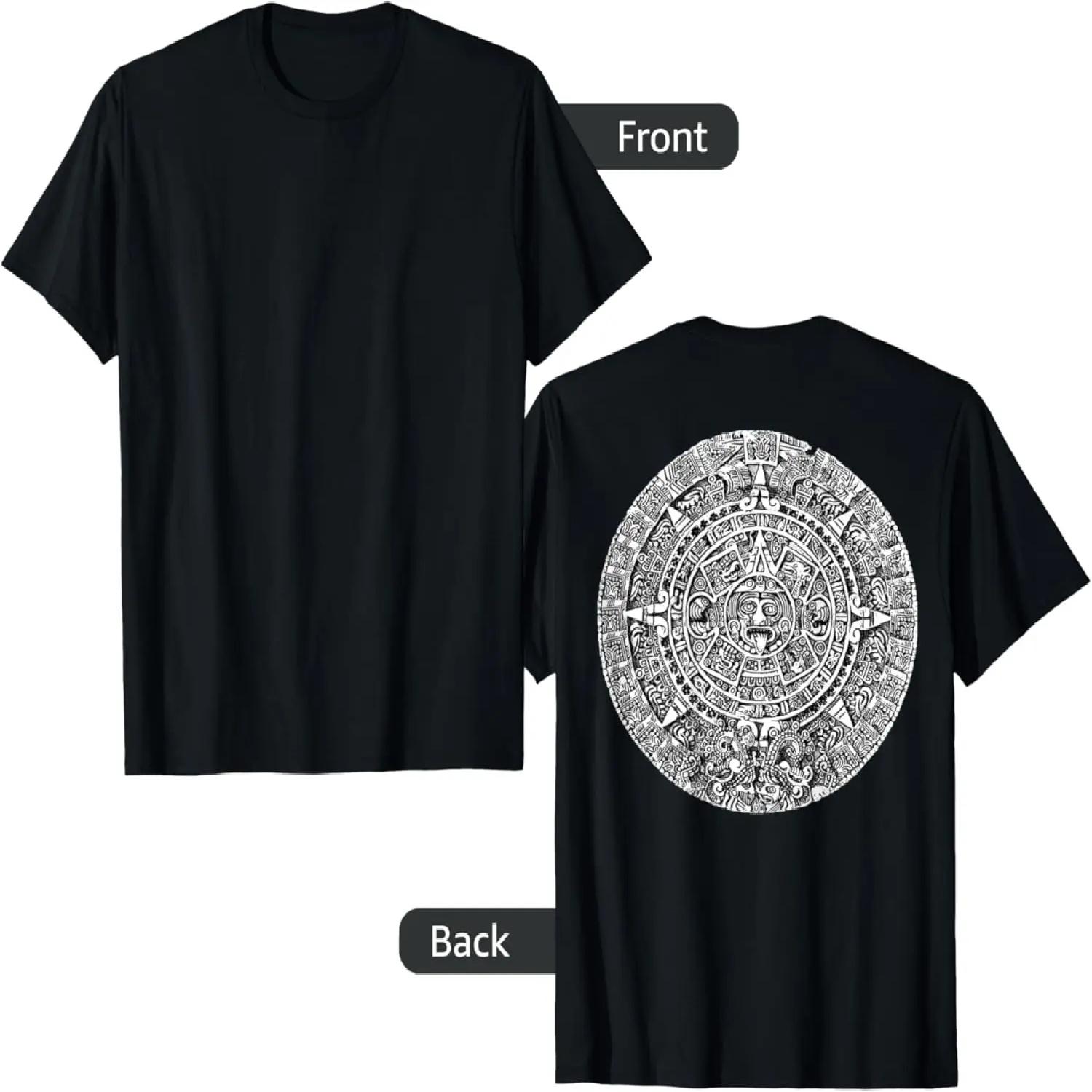 Aztec or Mayan Calendar (Design on BACK) T-Shirt S чёрный