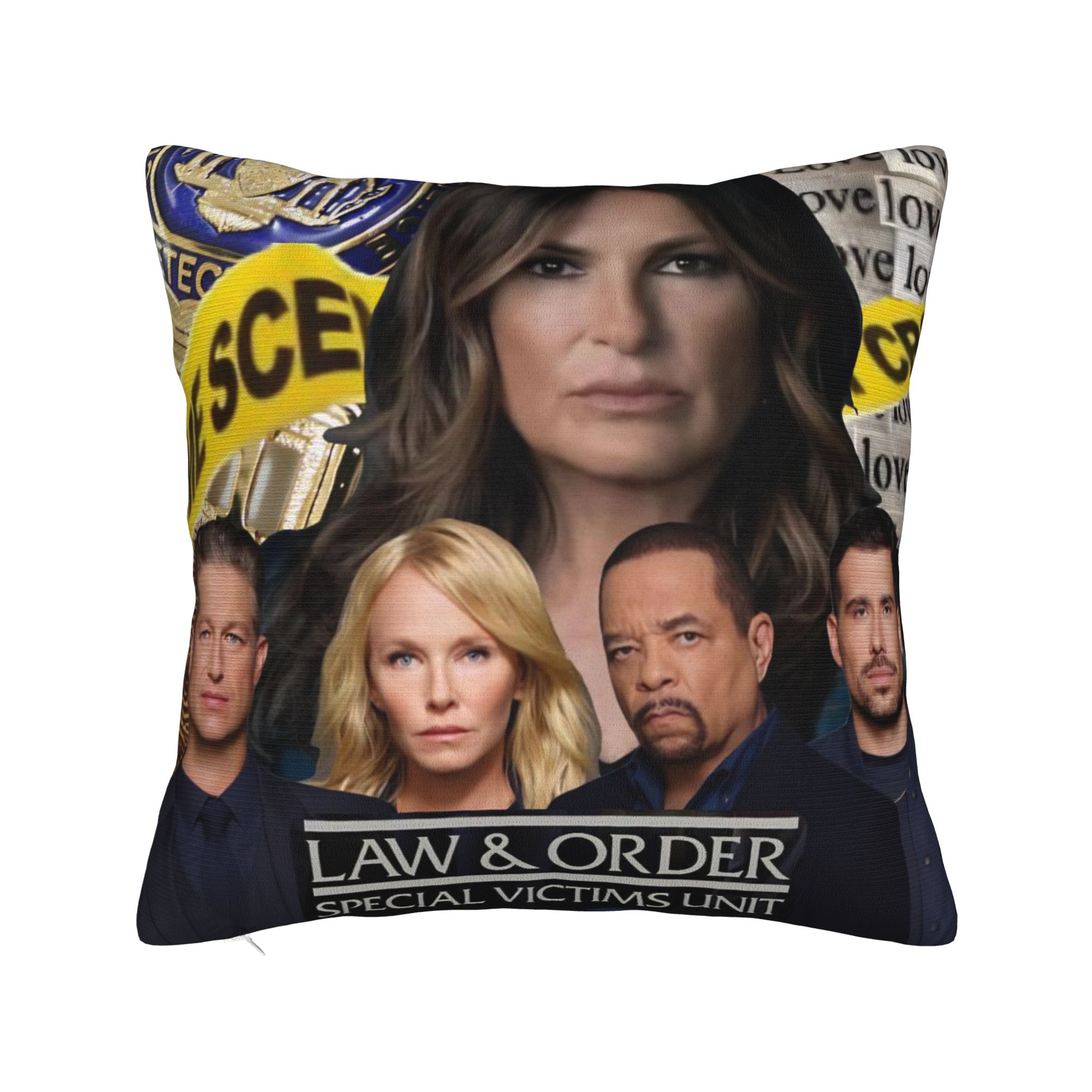 

Law Order SVU Pillow Case Retro Trendy Pillow Cover Comfy Pillowcases For Sofa Home Decoration 12x12Inch