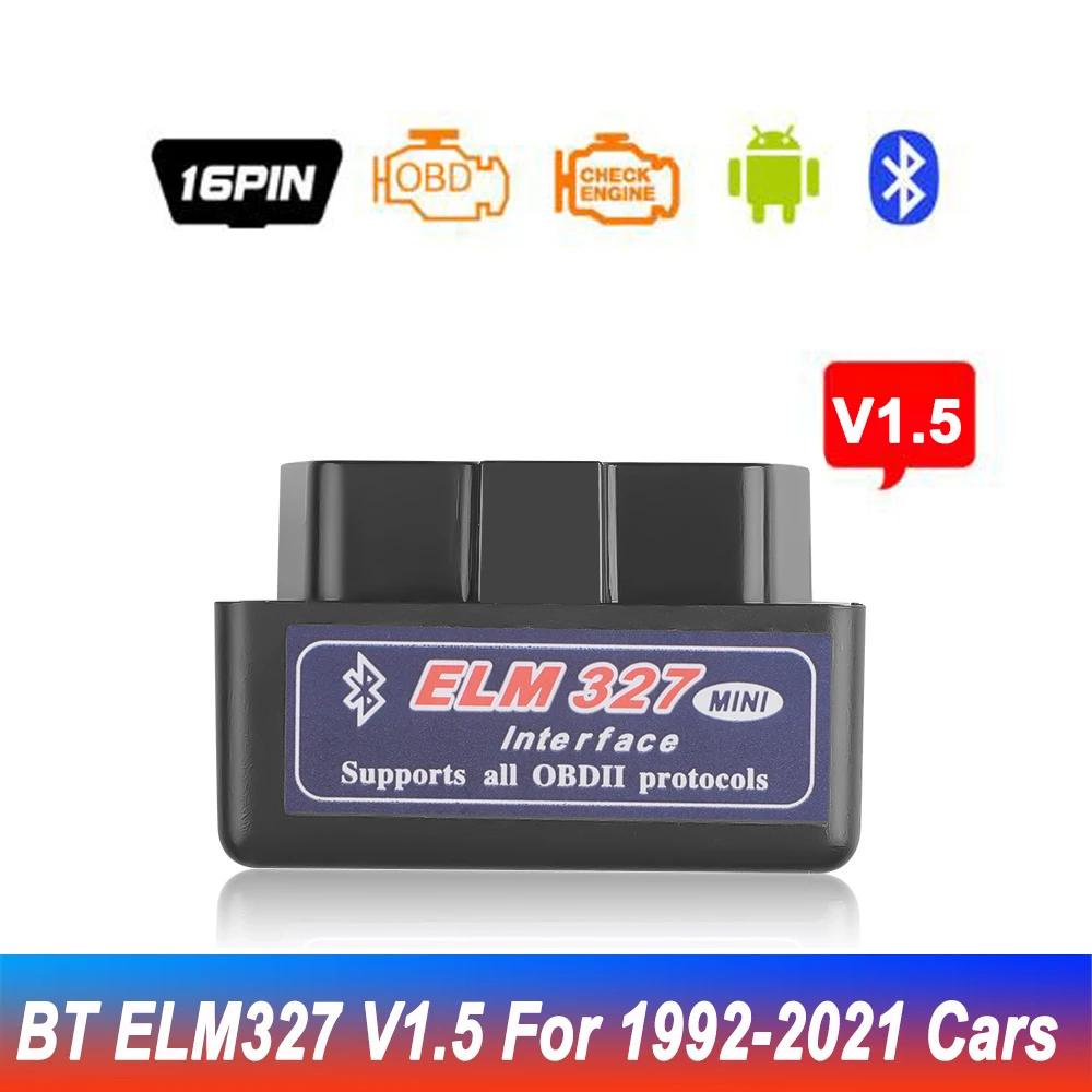 Mini Bluetooth ELM327 V2.1 V1.5 Auto OBD Scanner Code Reader OBDII Protocols Car Diagnostic Tool Super ELM 327 For Android Phone
