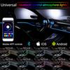 5in1 6M RGB LED Car Interior Decor Neon Strip Light APP Control Atmosphere Light