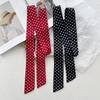 American Retro Spice Girl Polka Dot Silk Scarf Women'S Spring And Autumn Thin Versatile Niche Design Millennium Style Long Scarf Scarf