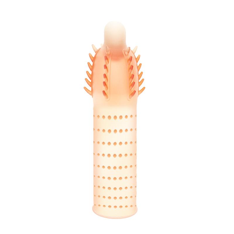 Penis Covers Extender Men's Wolf Teeth Condoms Crystal Penis Sleeve Condoms Cock Ring Adult Sex Toy For Adult Sex Male Lasting