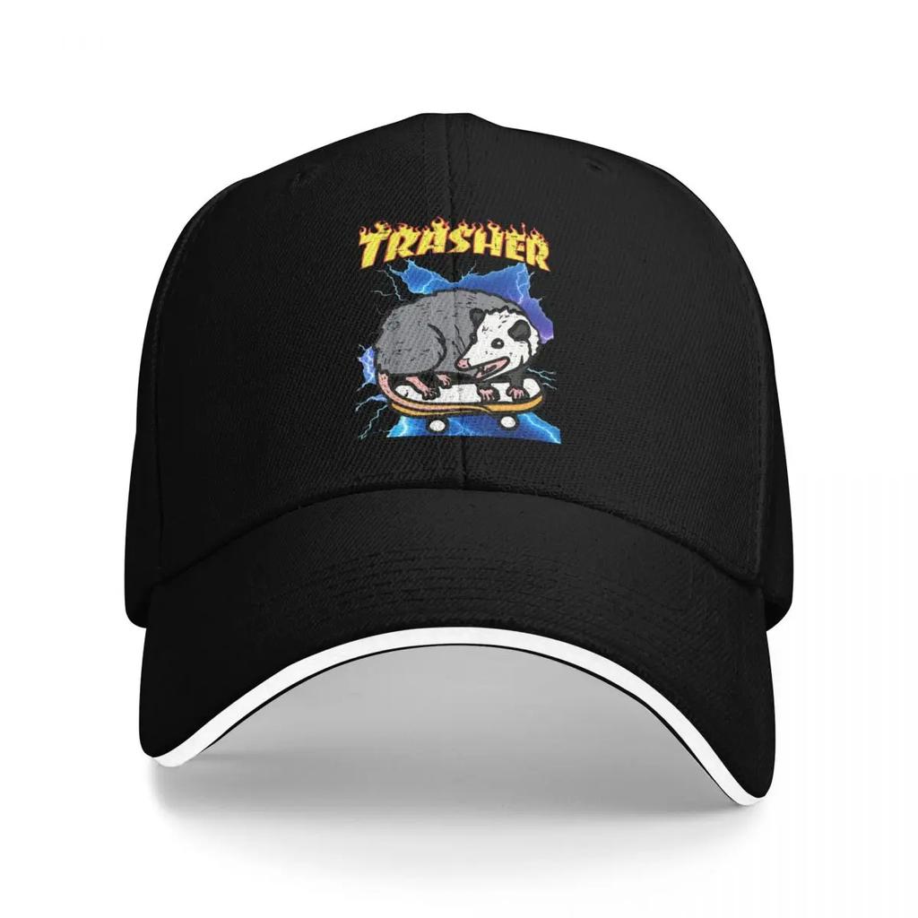 Baseball Caps Opossum Skateboard Trasher Funny Possum Skater Graphic Unisex Casual Summer Hats