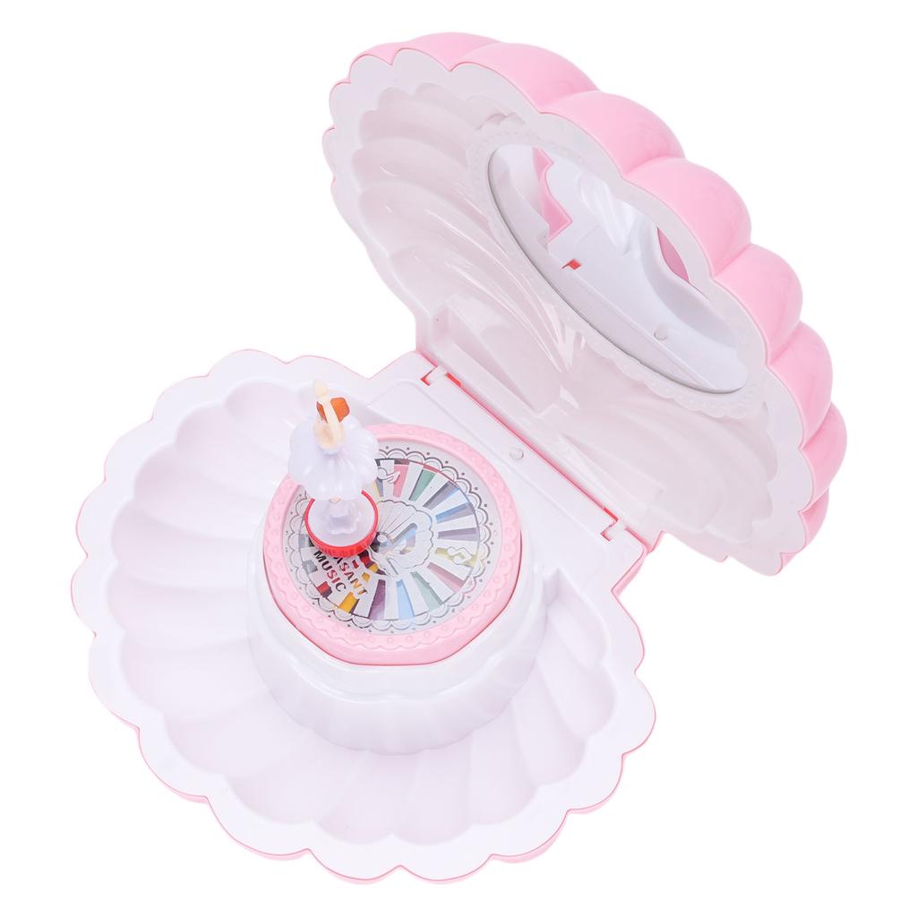 Kids Musical Jewelry Box Colorful Light Dancing with Makeup Mirror Musical Jewelry   for Girls