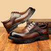 Autumn Business Formal Leather Shoes Man British-style Embossed Lace-up Fashionable Wedding Shoes Men New Designer Casual Shoe