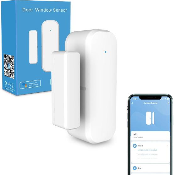 1 шт. Умный датчик двери и окна, 2,4 ГГц WiFi датчик двери, контактные датчики Tuya/Smart Life для домашней безопасности и автоматизации умного дома, Совместимый