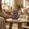 Décoration de Table Spirituelle Unique Ornement Main de Fatima, Ornement Hamsa Acrylique Plat 2D avec Base de Bureau Rétro Mystérieuse, Pièce Maîtresse Exotique