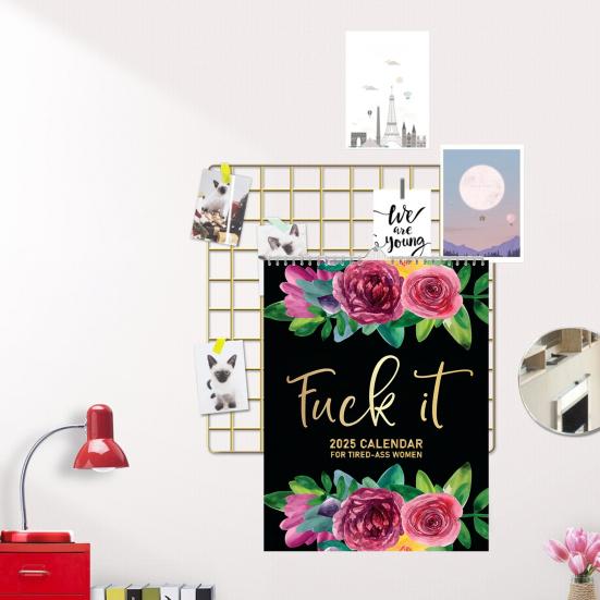 Kalender 2025, Urlaubserinnerung, Büro, Familienplaner, Tagesplaner, Organizer, einzigartiges Muster, bedruckter Monatskalender für die Wand