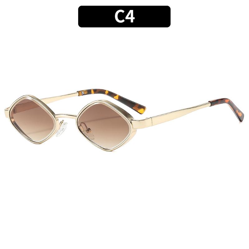Fashion Polygonal Women Sunglasses Vintage Brand Irregular Sun Glasses Unique Metal Frame Punk Eyewear Men