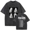 T-shirt Grafica Vintage Lavata Freya Skye Stars Align Tour Uomo Donna Estate Alta Qualità Moda Oversize Cotone