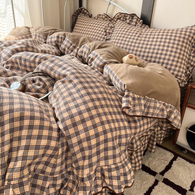 Ins‑Style Ruffle 4‑Piece Bedding Set Soft