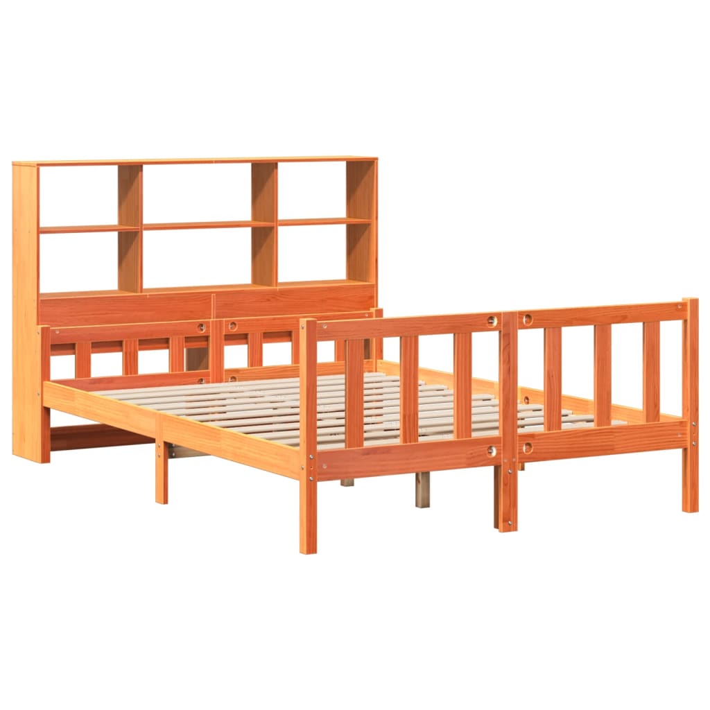 Solid Wood Bed without Mattress Wax Brown 160x200 cm Solid Wood