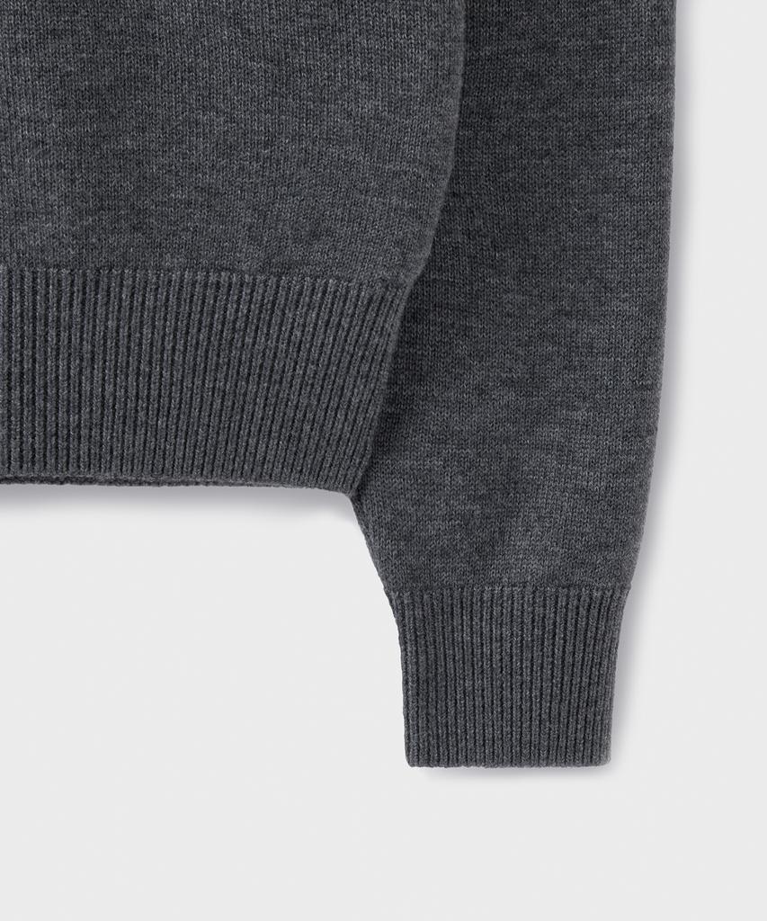 Beulaendideu [Superior] Cloud Superfine V-Neck Knit [Charcoal]