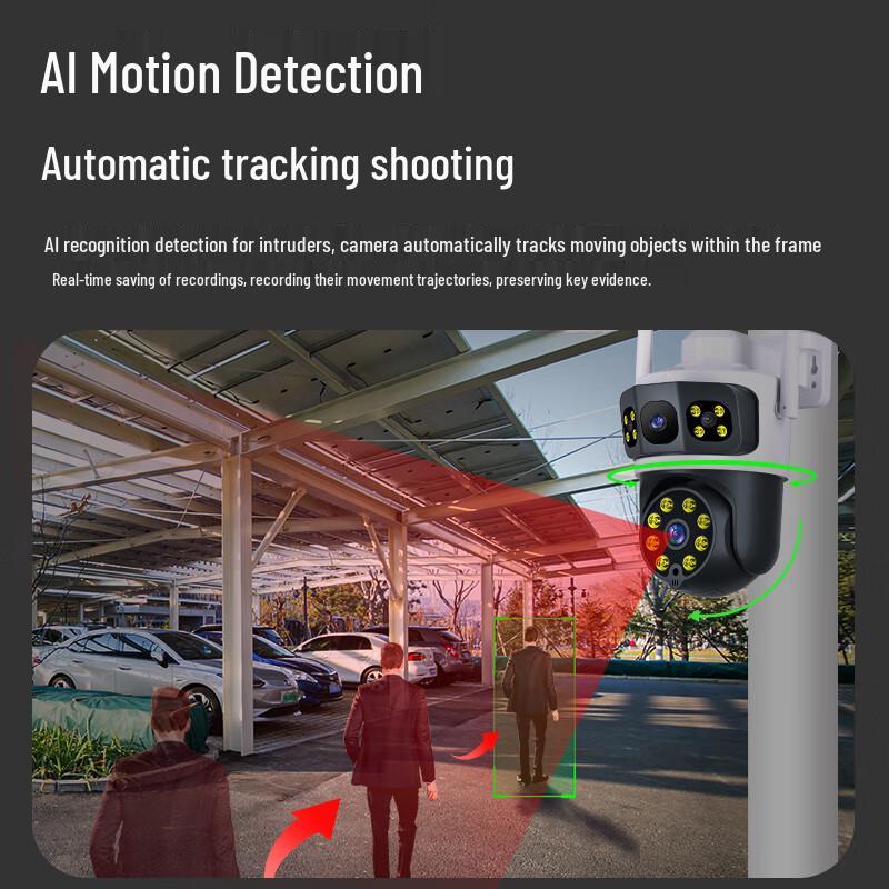 Newman 360° AI Smart Outdoor PTZ Security Camera CN Plug (adapter Included)