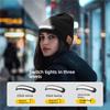 Wireless Bluetooth 5.4 Music Beanie Hat with LED Headlight, IPX5 Waterproof Stereo Headphones for Outdoor Sports