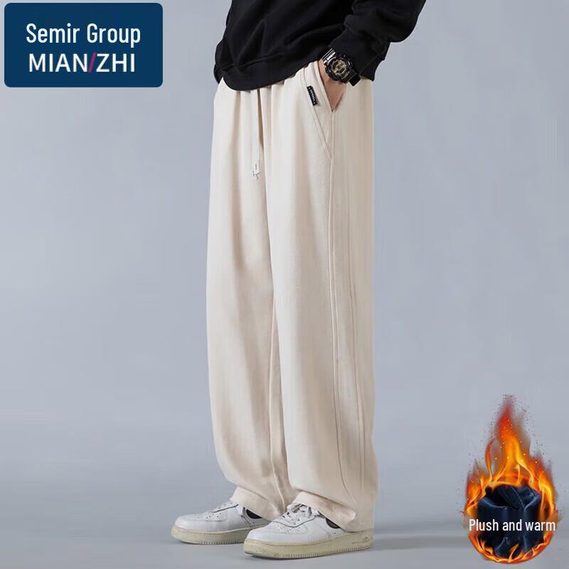 

Mianzhi Men s Fleece-Lined Straight-Leg Casual Pants 2XL