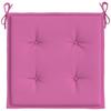 Garden Chair Cushion Set 4 Pcs Pink 50x50x4 Cm Fabric