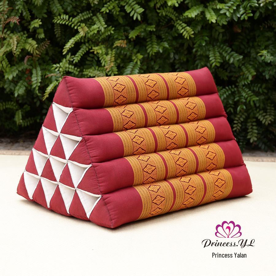 Thailand Triangle Tatami Cushion: Kapok Lumbar Pillow & Sofa Back Support.