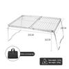 Stainless Steel Camping Pot Holder Portable Camping Stove Stand Folding Grill Table Desk with Storage Bag for Outdoor Travel