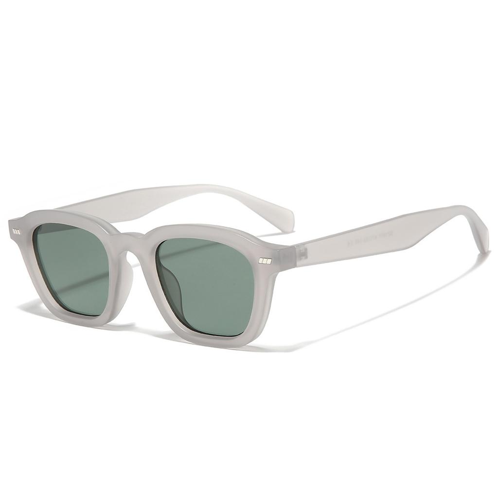 Ins Popular Vintage Square Jelly Color Rivets Men Sunglasses Trending Fashion Gradient Shades UV400 Women Luxury Sun Glasses