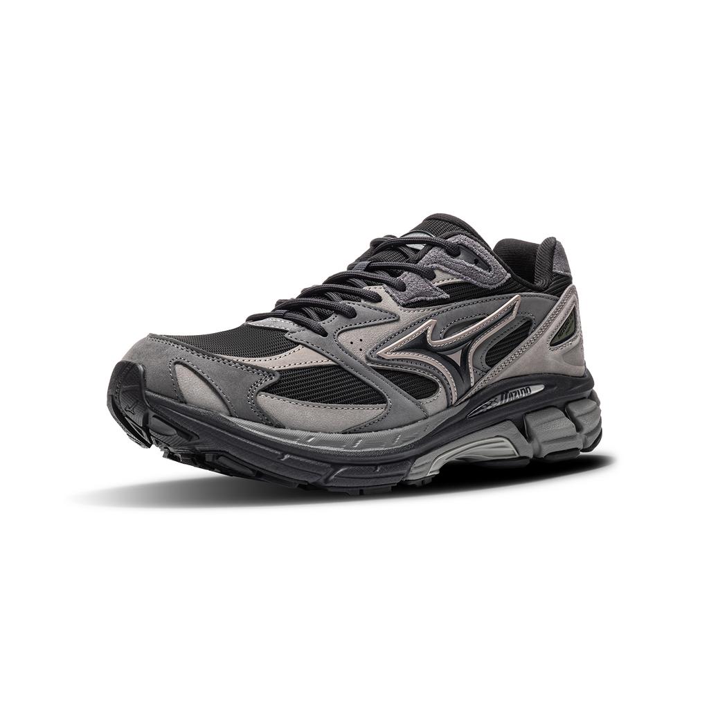 Men's Sneakers Mizuno LG Premium Running Shoes Unisex Low-top Black Brown/Wet Gray/Light Black Red