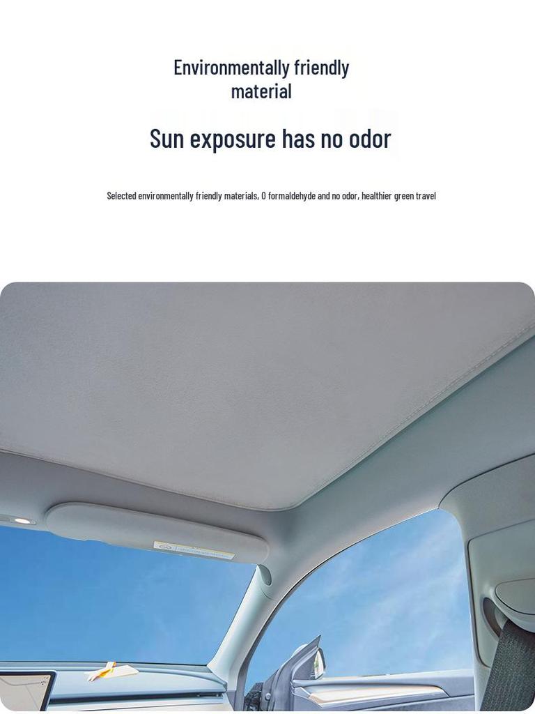 Tesla Model YL Sunroof Electrostatic Sunshade: Sun Protection and Heat Insulation for Panoramic Roofs