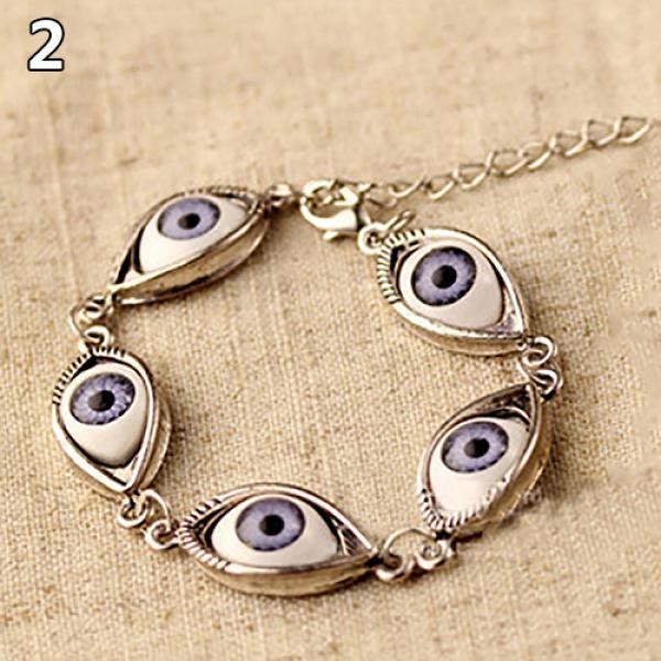 Fashion Unisex Angel Evil Demon Big Eye Eyeball Pattern Bracelet Chain Jewelry Gift