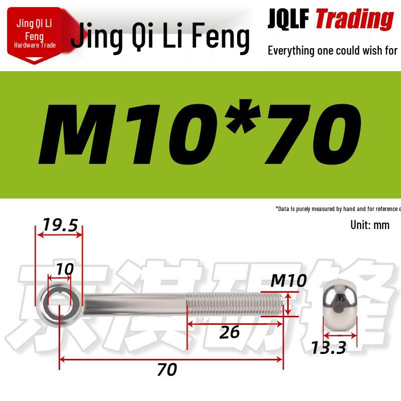 Stainless Steel GB798 Eye Bolt, Full Series M5-M16