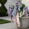 Hanging Artificial Violet UV Resistant Fake Flower Indoor Outdoor Garden Porch Patio Wall Hanging Faux Flower Decoration