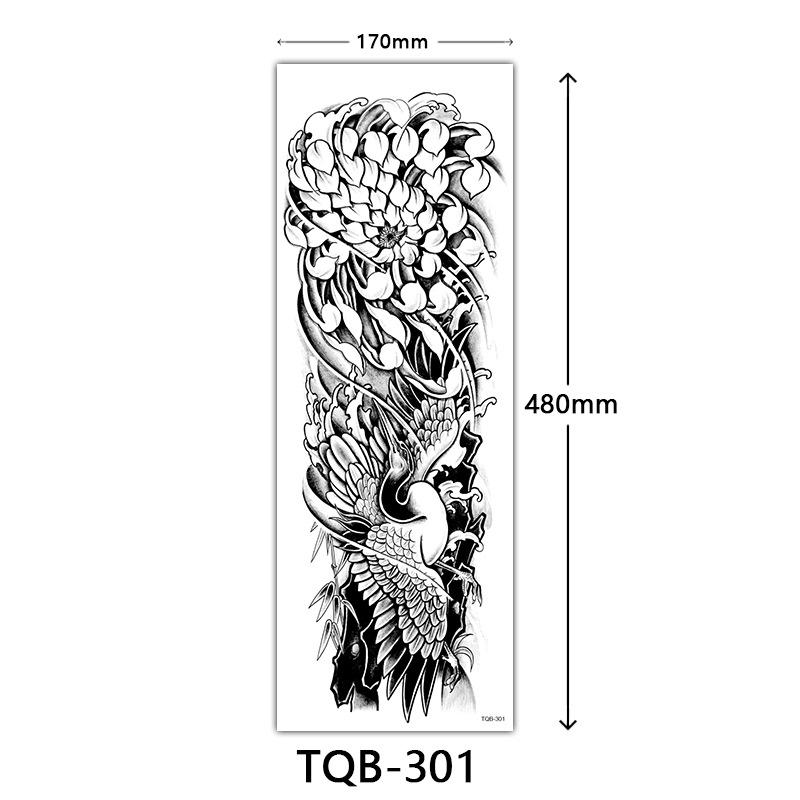 Full Arm Tattoo Sticker, Full Arm Big Picture Tattoo Sticker, Flower Arm Tattoo Sticker Tattoo
