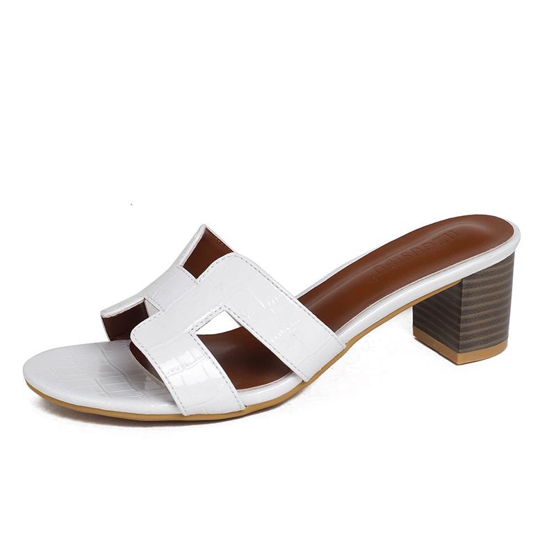 Dicke Sommer-Hausschuhe für Damen – 2025 Mode, Sandalen mit 5 cm hohem Absatz