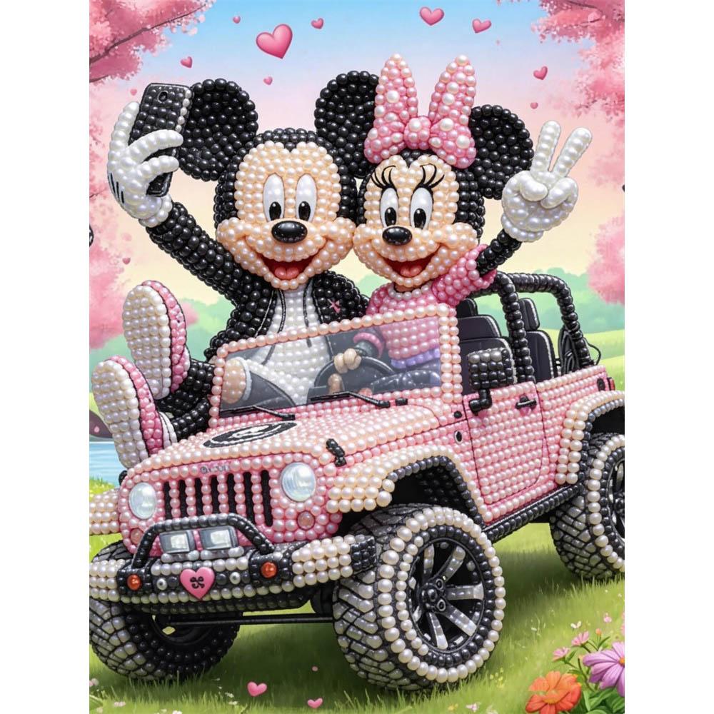 

Disney Pearl Painting Mickey Minnie Art Set These Handmade Pearl Art Painting Wall Decorations Make Wonderful Gifts for Home and Office Decorations 35x45cm